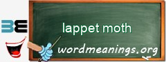 WordMeaning blackboard for lappet moth